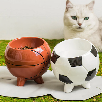Ceramic Cat Bowl Slant Neck Anti Spill