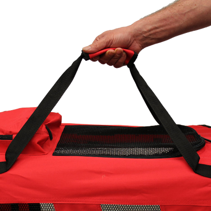Transportín ligero Mool para mascotas con colchón de forro polar y bolsa para alimentos