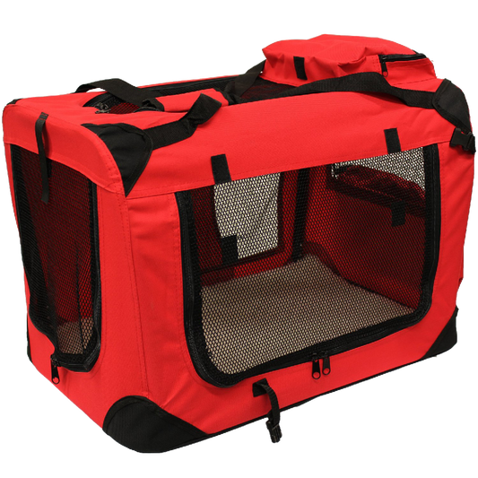 Transportín ligero Mool para mascotas con colchón de forro polar y bolsa para alimentos