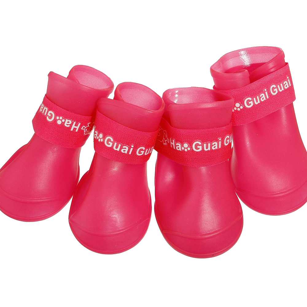 Botas para perro impermeables de caucho protectoras para lluvia