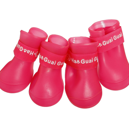 Botas para perro impermeables de caucho protectoras para lluvia