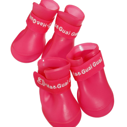 Botas para perro impermeables de caucho protectoras para lluvia